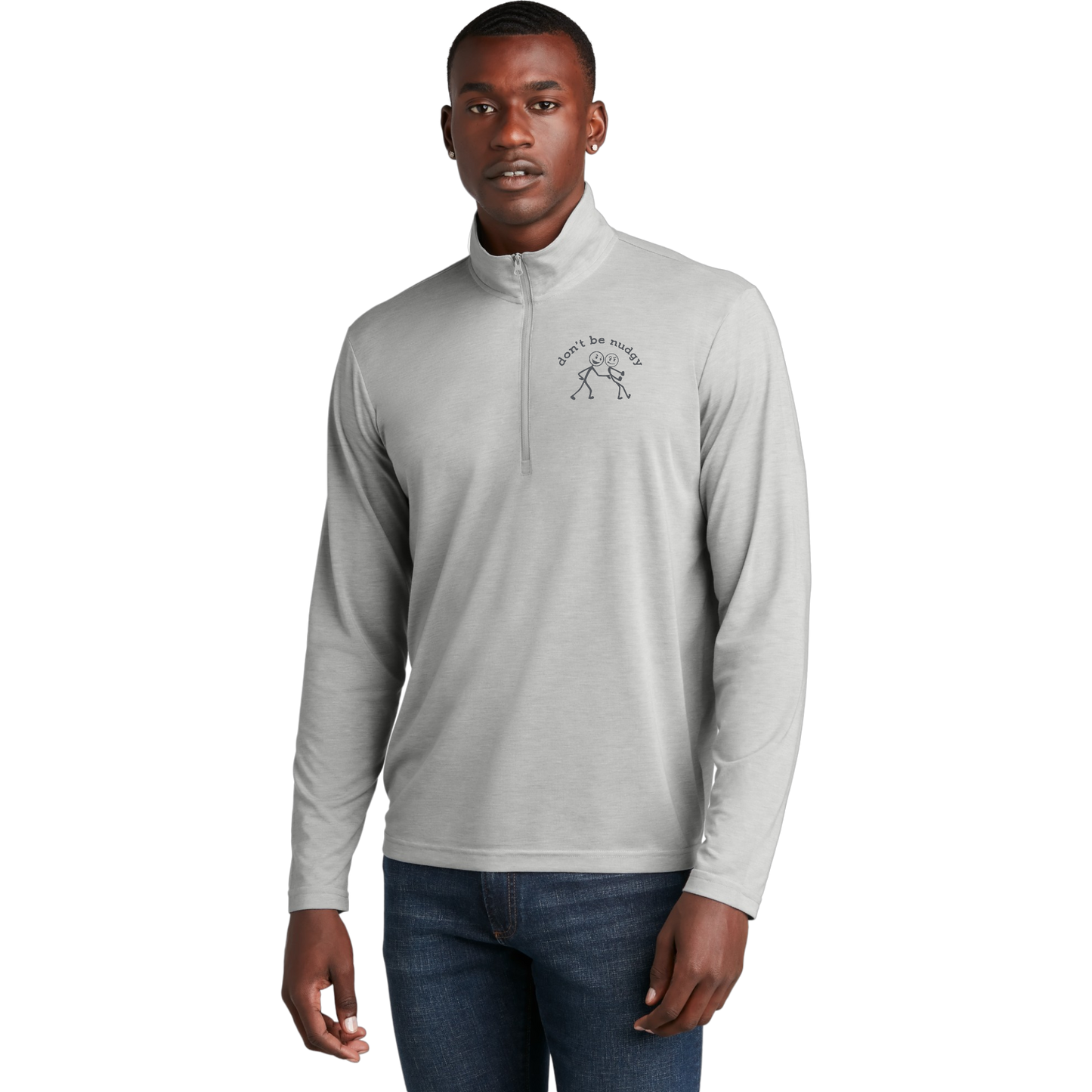 Don't Be Nudgy™ Men Lightweight 1/4 Zip