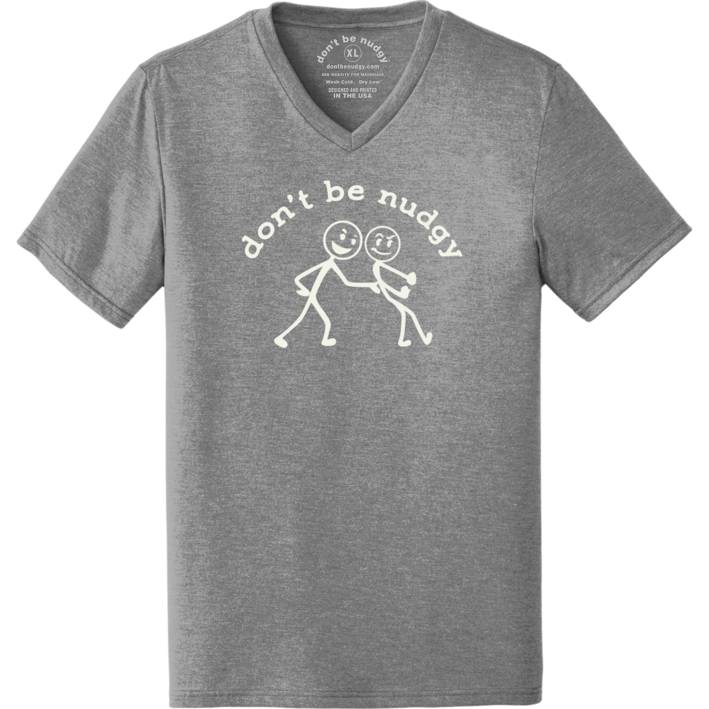 Don't Be Nudgy™ Men V-Neck Tee