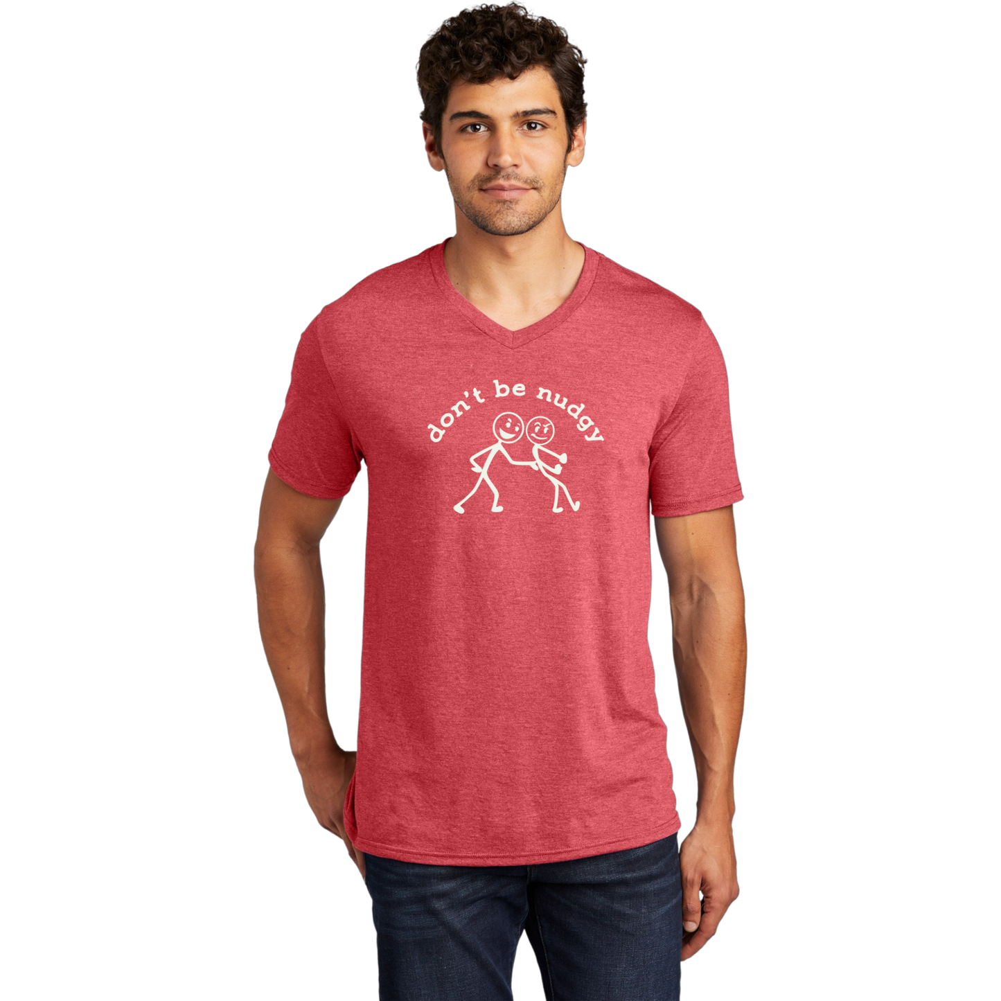 Don't Be Nudgy™ Men V-Neck Tee